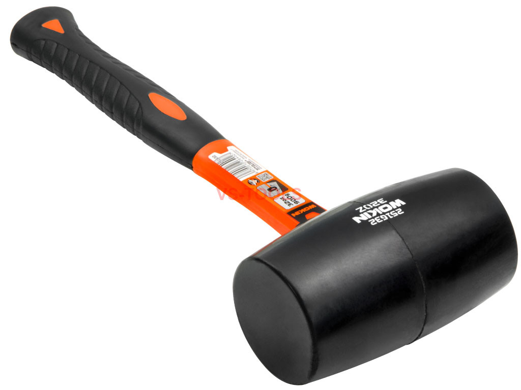 Large Rubber Mallet 32oz 900g Hammer Fiberglass Rubberized